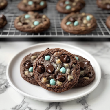 Chocolate Mint Chip Cookies