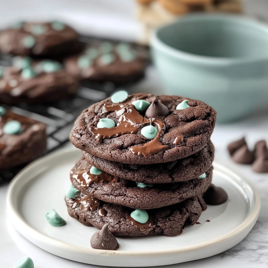 Chocolate Mint Chip Cookies