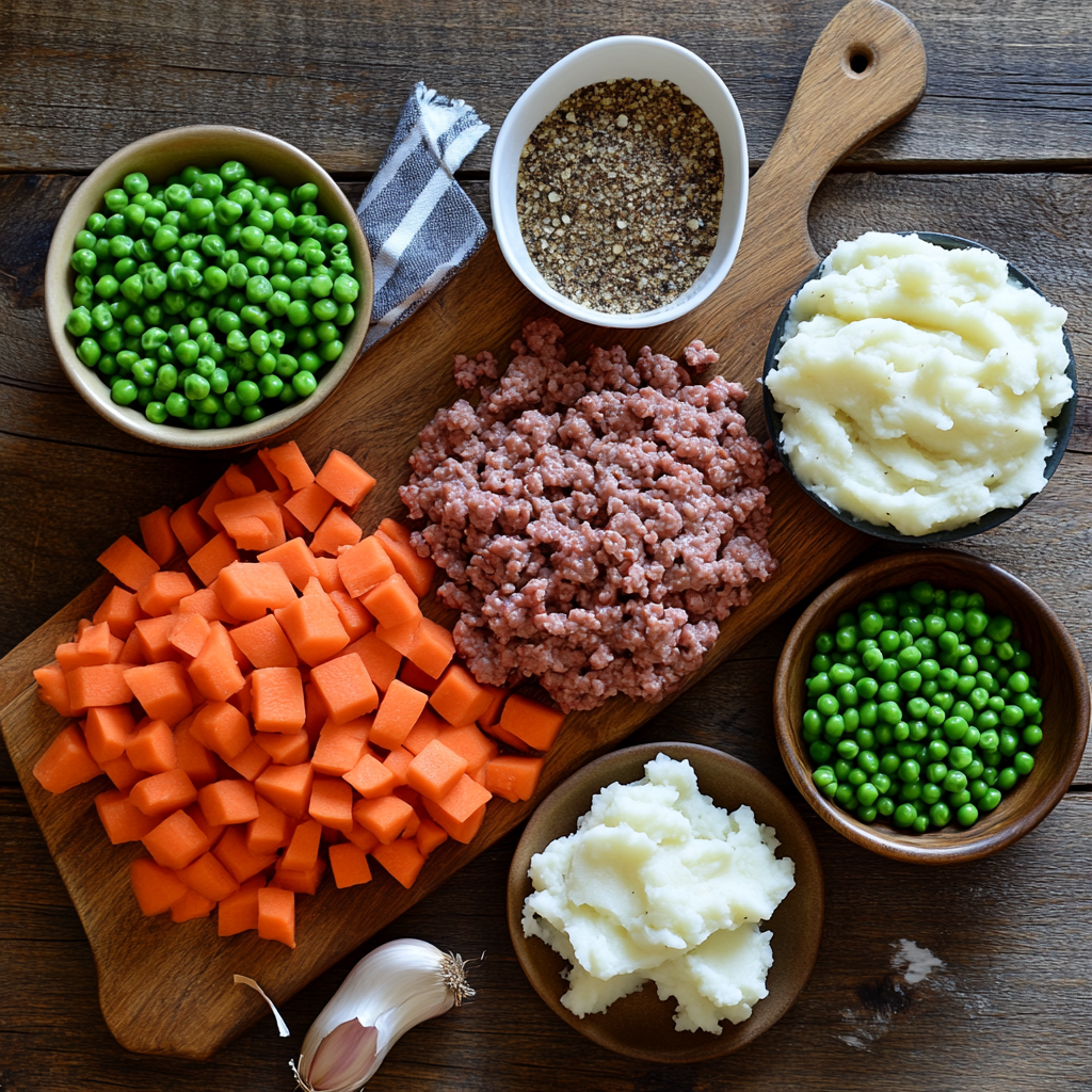 Easy Shepherd’s Pie ingredients