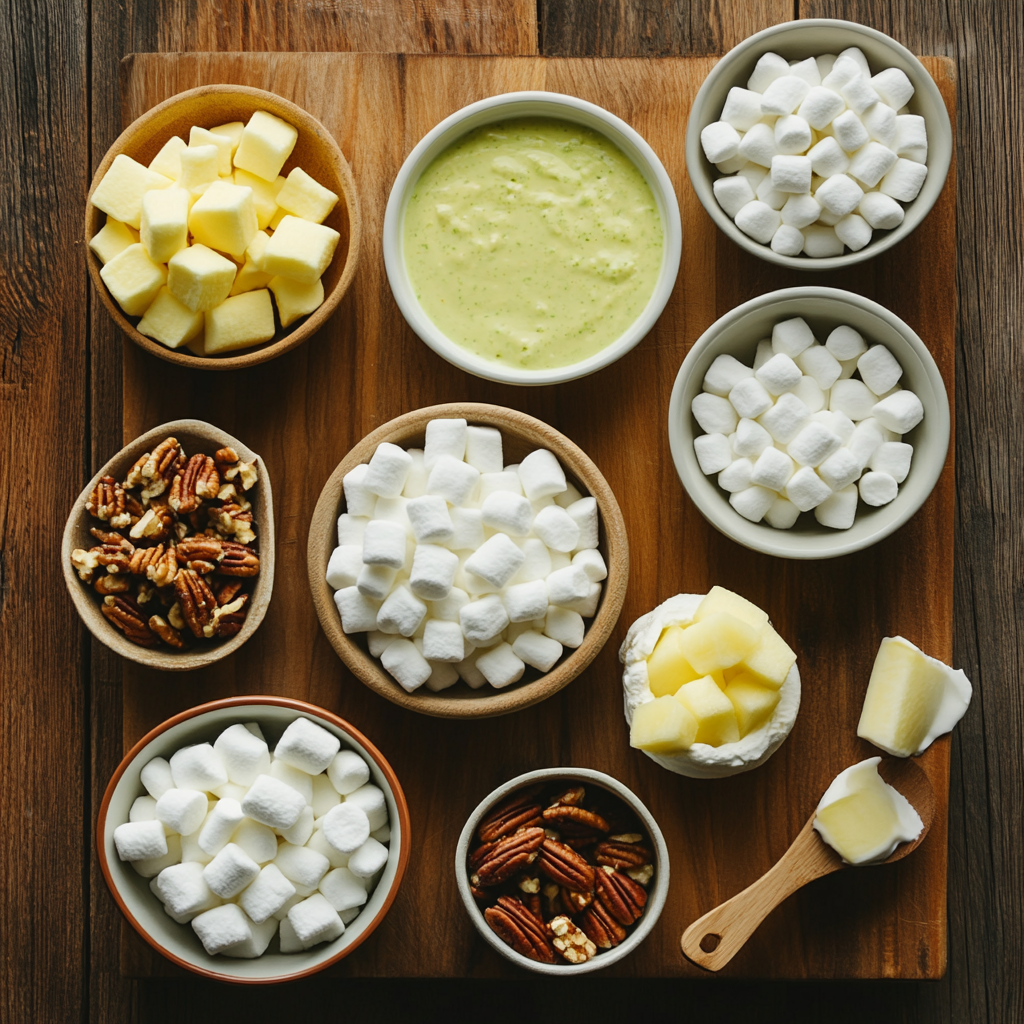 Easy Watergate Salad Recipe ingredients