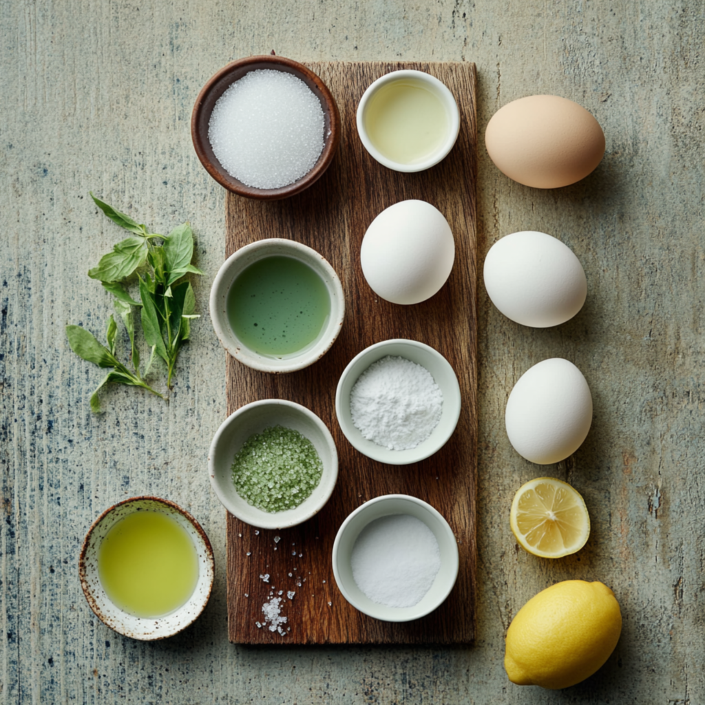 Green Meringue Medallions ingredients