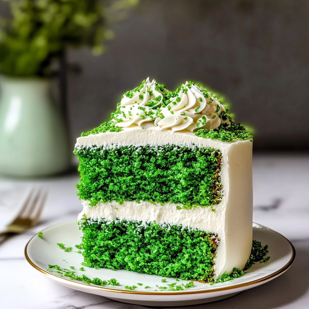 Green Velvet Cake And Cupcakes