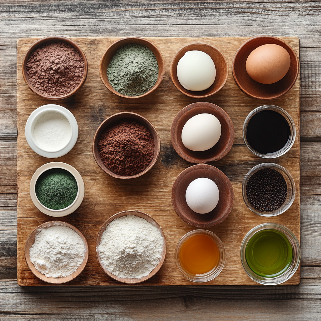 Green Velvet Cake And Cupcakes ingredients