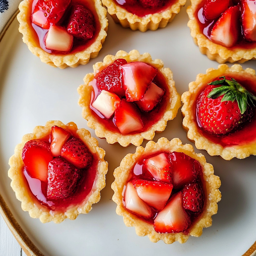 Mini Strawberry Custard Tarts