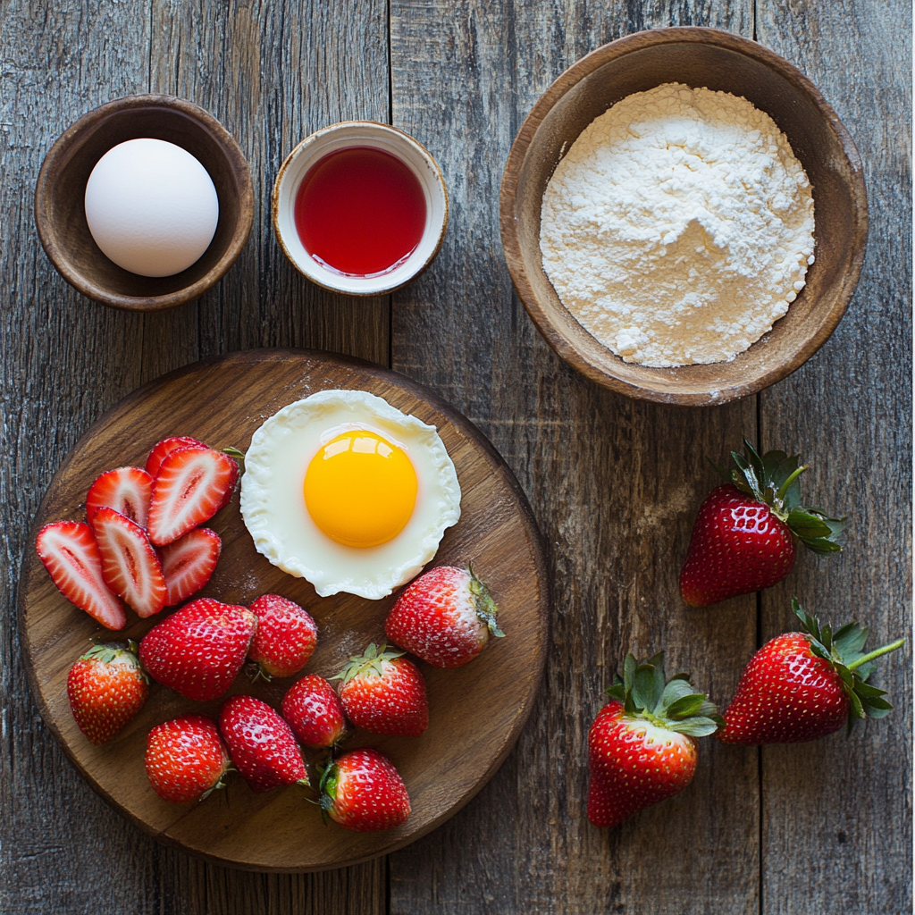 Mini Strawberry Custard Tarts ingredients