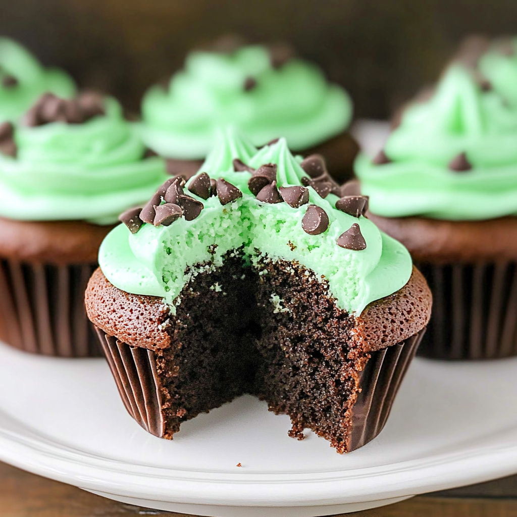 Mint Chocolate Chip Cupcakes