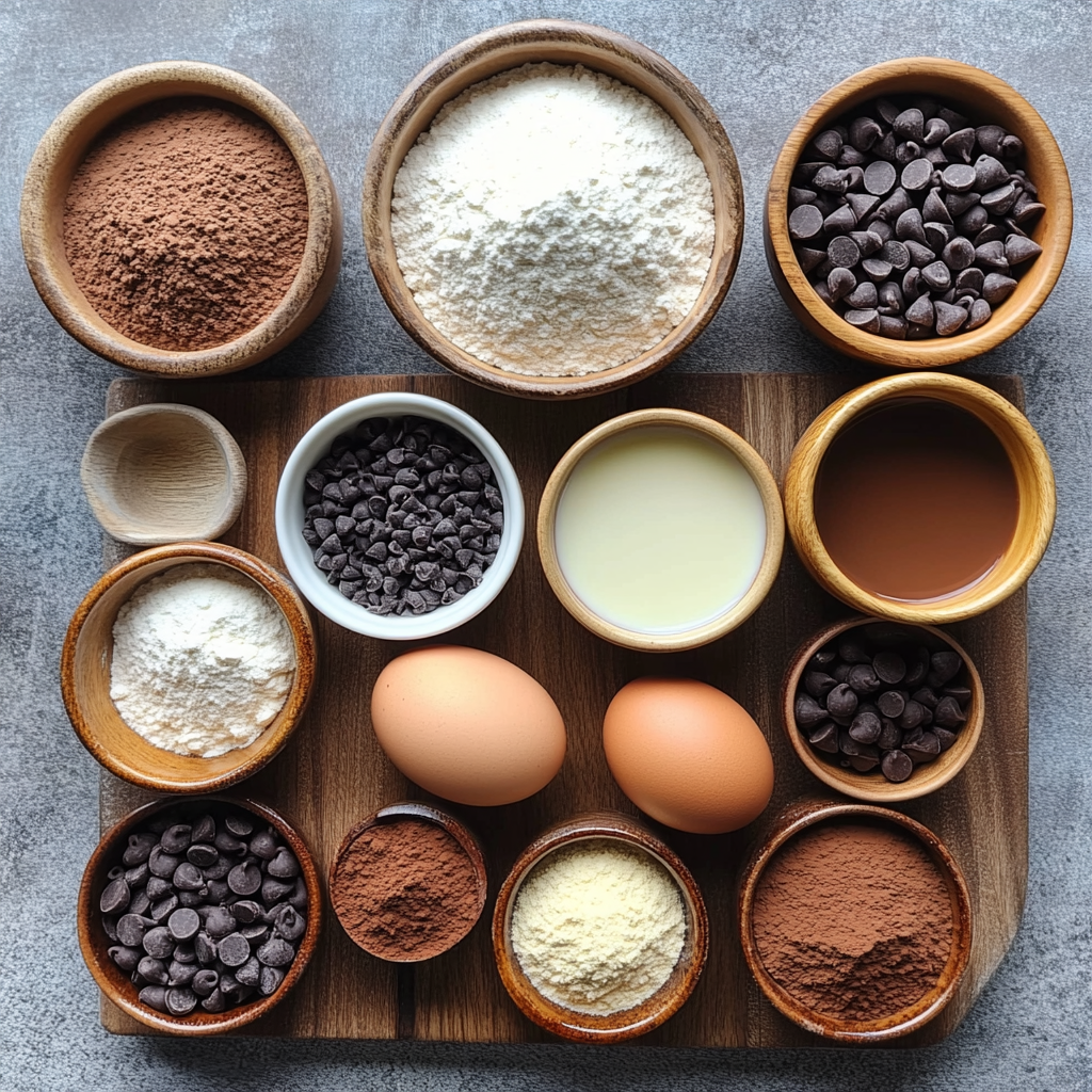 Mint Chocolate Chip Cupcakes ingredients