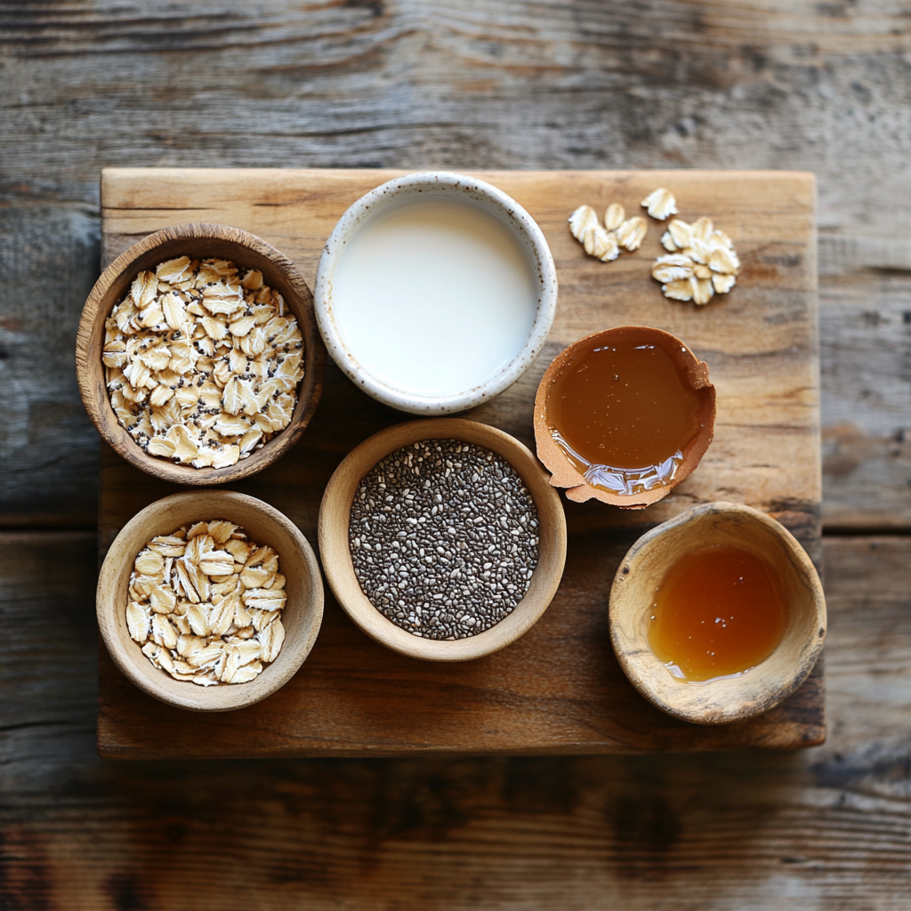 Peanut Butter Overnight Oats ingredients