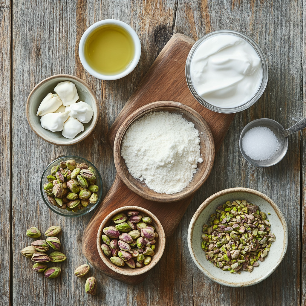 Pistachio Dessert ingredients