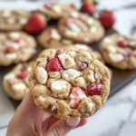 Strawberry Macadamia Nut Cookies with White Chocolate Chips