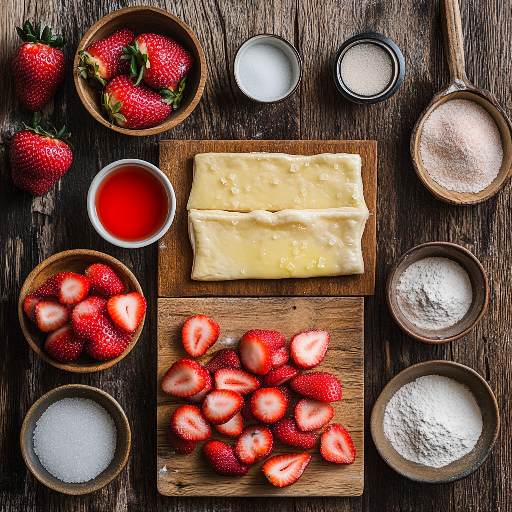 Strawberry Palmiers ingredients