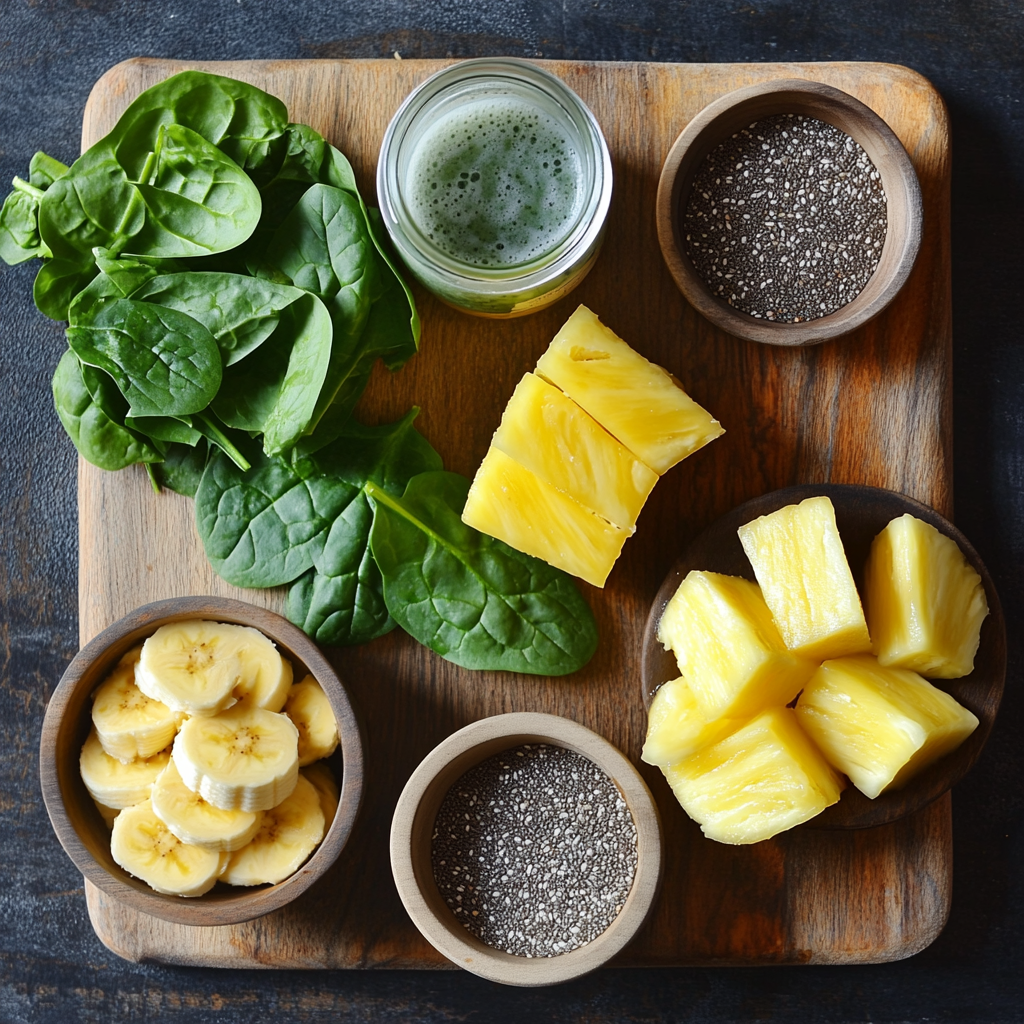 Tropical Green Smoothie ingredients
