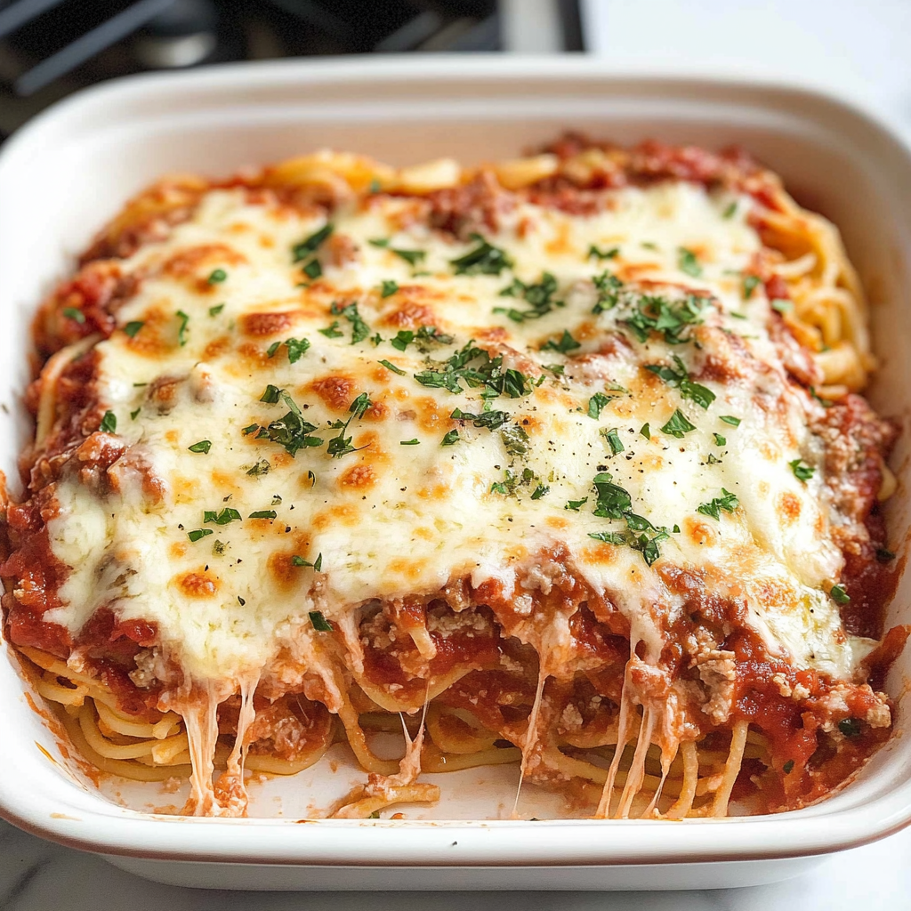 baked spaghetti with cream cheese