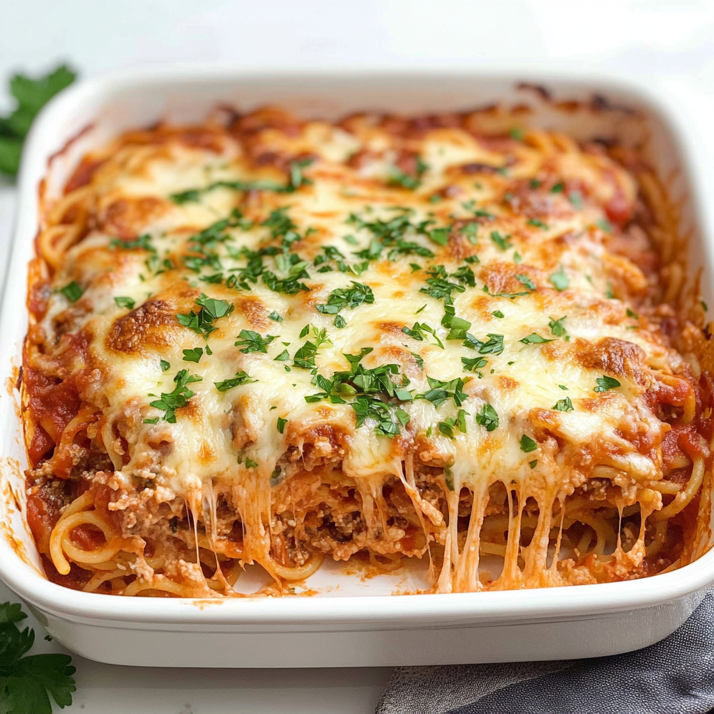 baked spaghetti with cream cheese