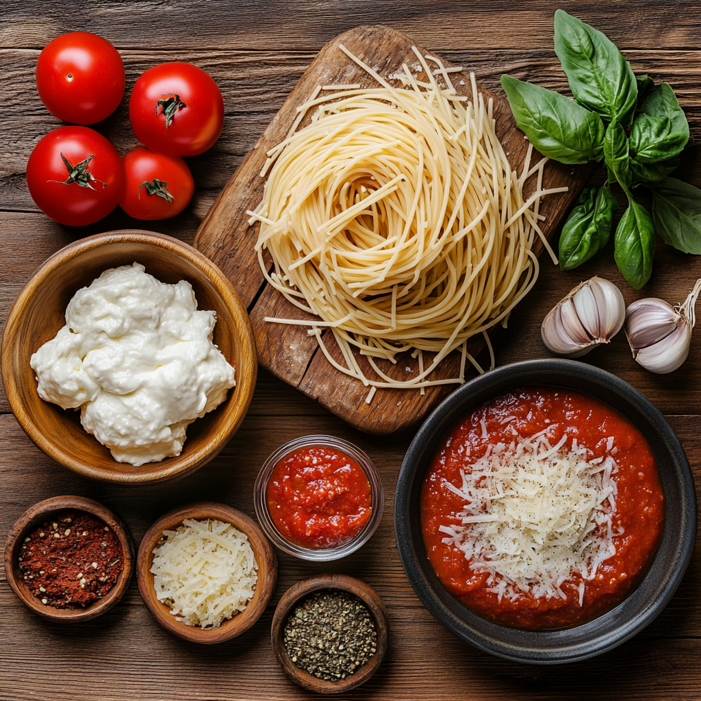 baked spaghetti with cream cheese ingredients
