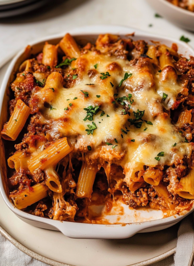 baked ziti with ground beef and ricotta