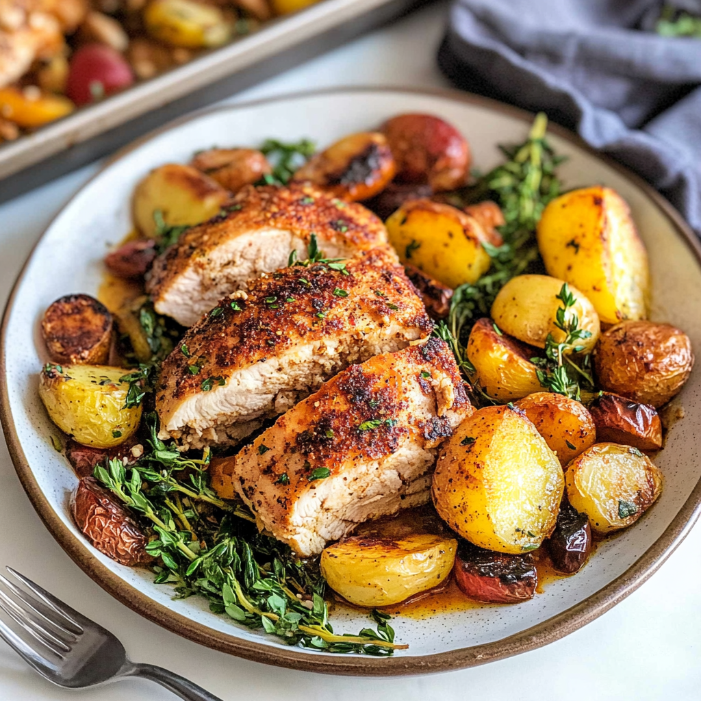 sheet pan chicken and veggies