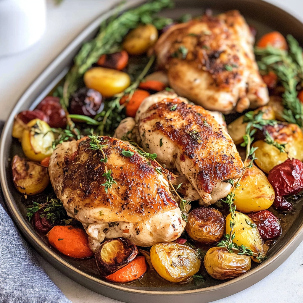 sheet pan chicken and veggies