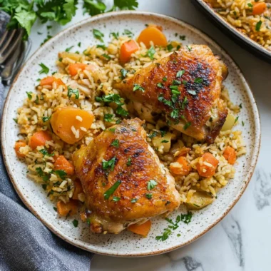 chicken and rice baked in oven