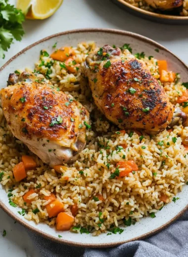 chicken and rice baked in oven