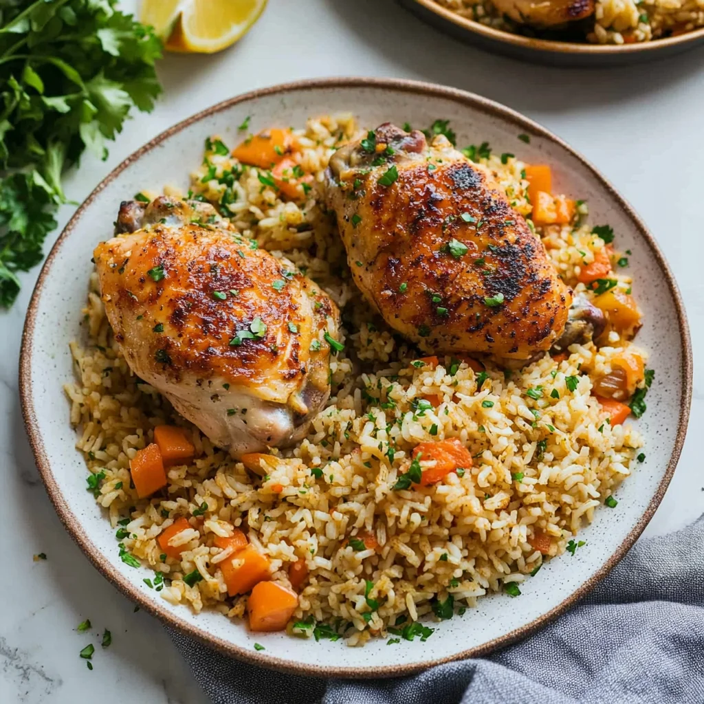 chicken and rice baked in oven
