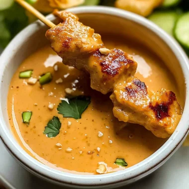 chicken satay with peanut sauce