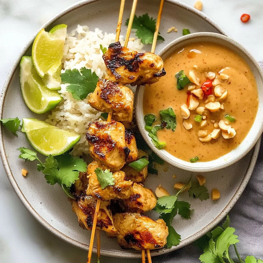chicken satay with peanut sauce