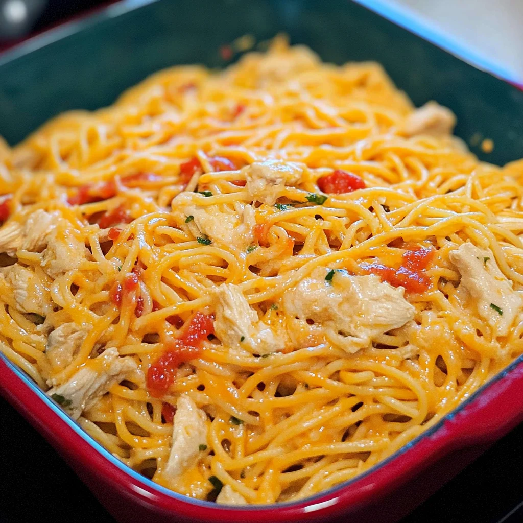 chicken spaghetti recipe with rotel