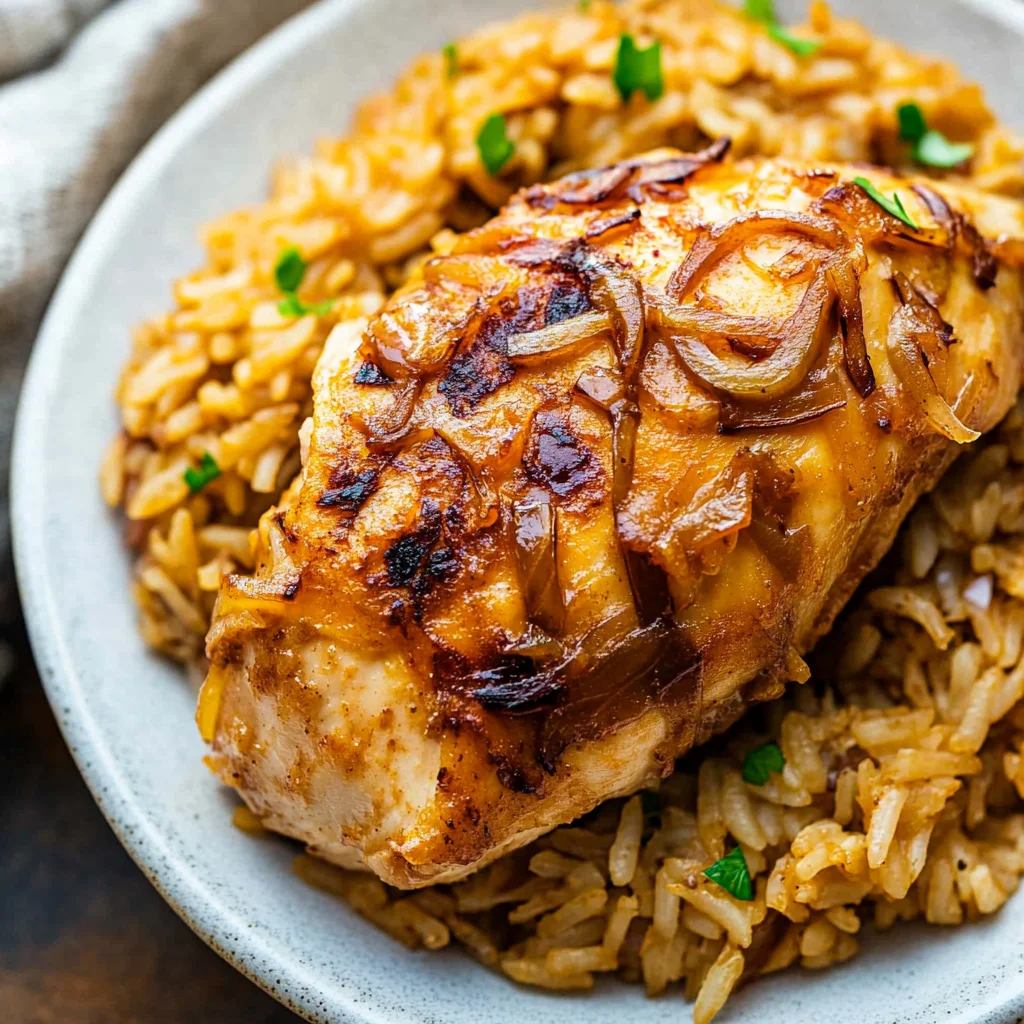 french onion chicken and rice