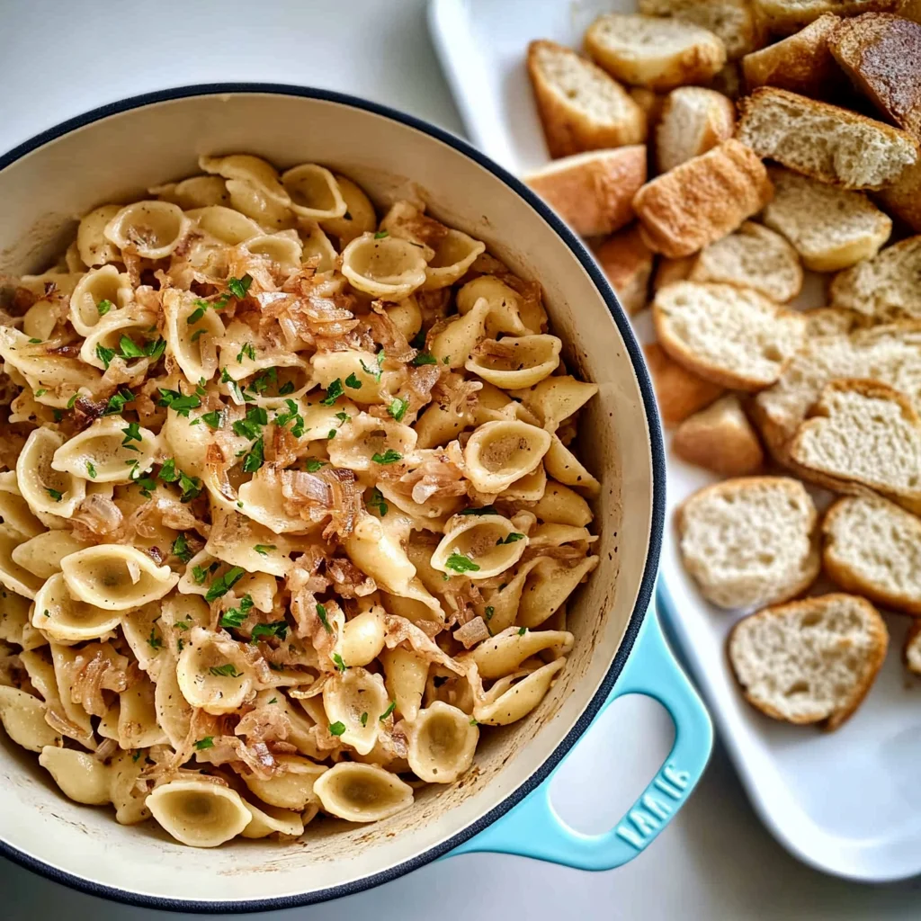 french onion pasta