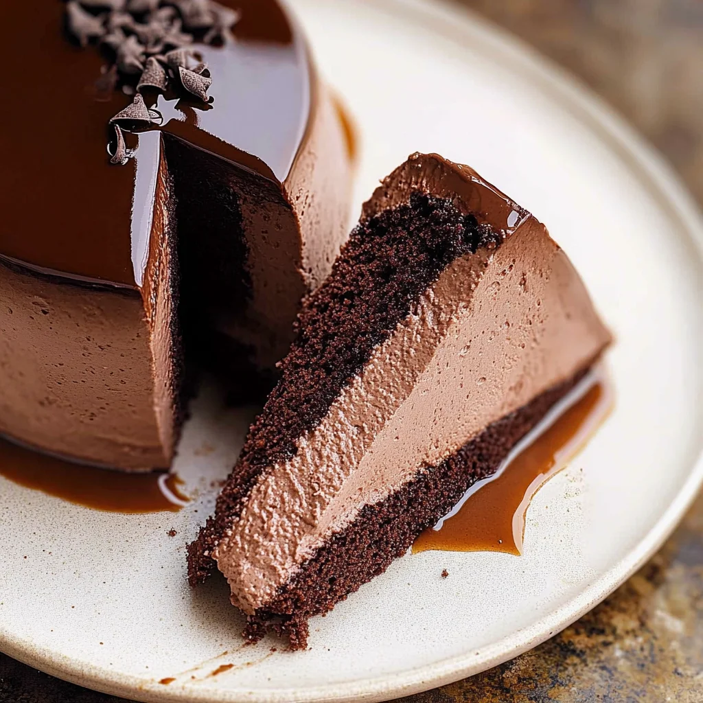 Dark Chocolate Mousse Cake