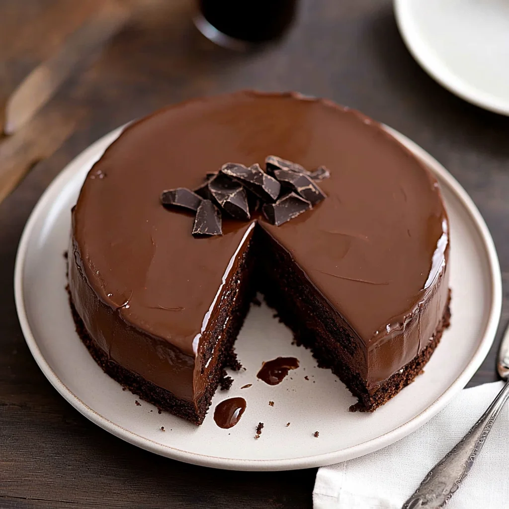 Dark Chocolate Mousse Cake