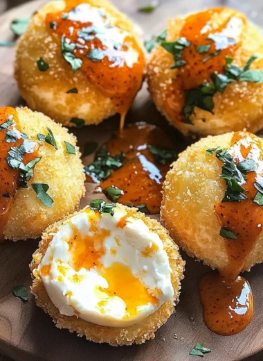 Fried Burrata with Spicy Sauce