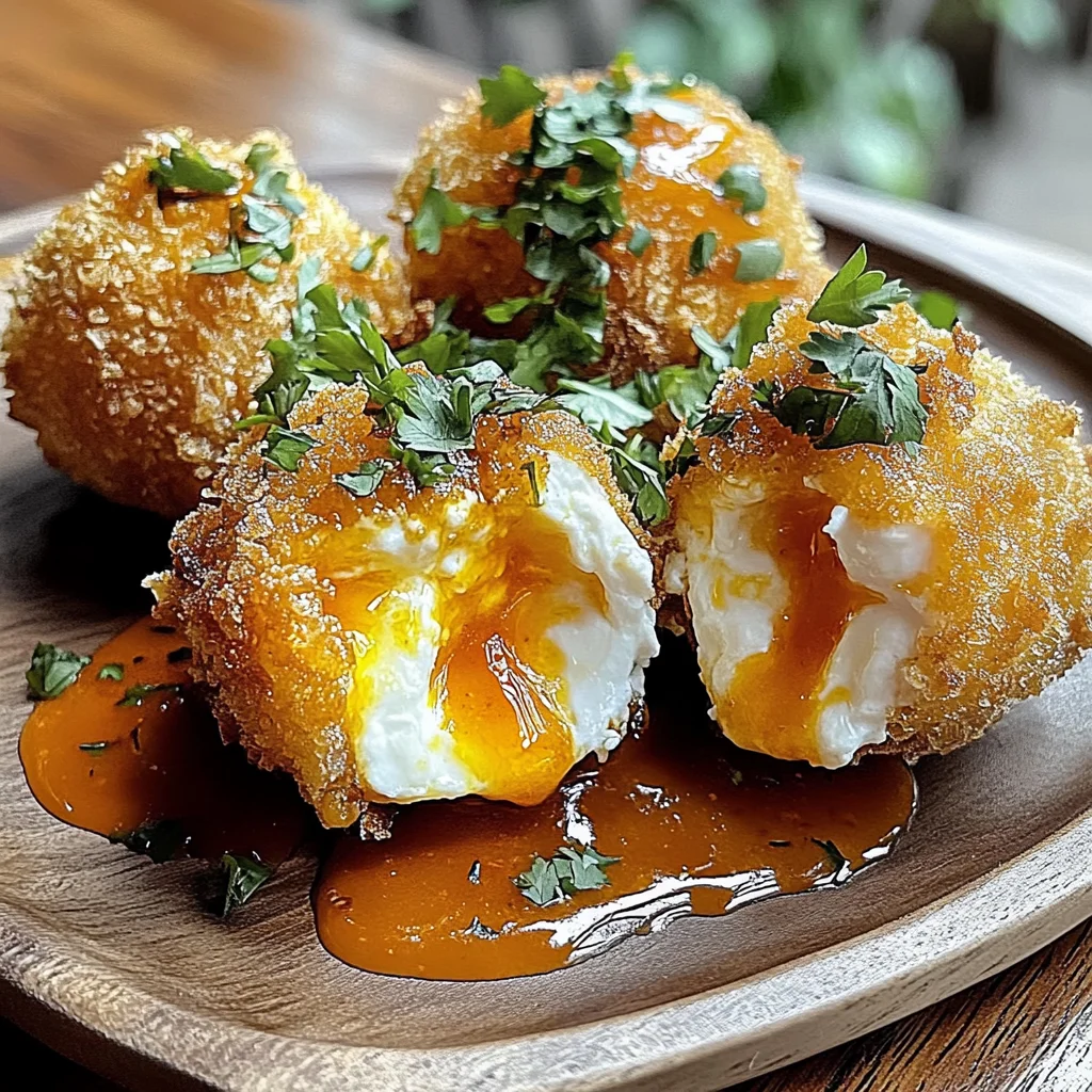 Fried Burrata with Spicy Sauce