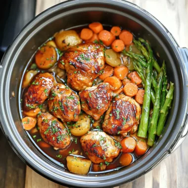 Slow Cooker Honey Garlic Chicken and Veggies