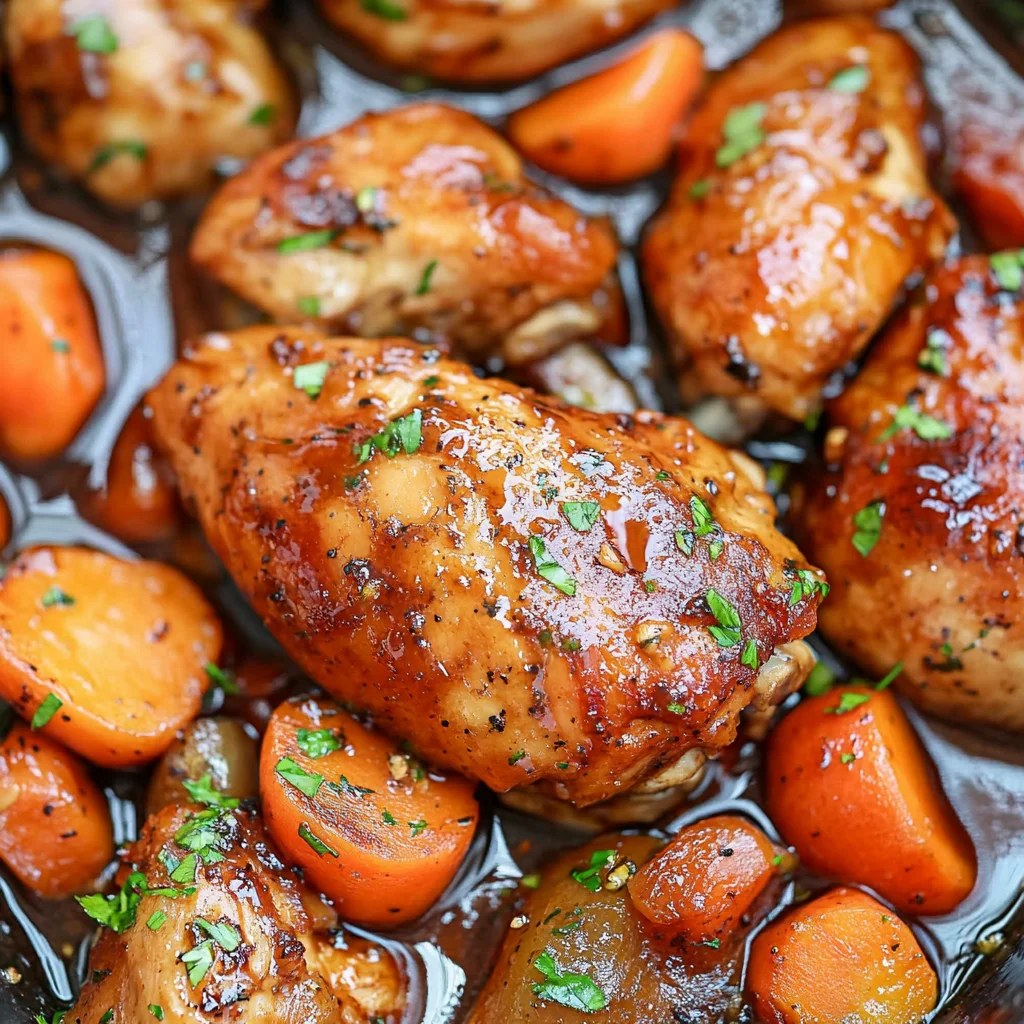 Slow Cooker Honey Garlic Chicken and Veggies