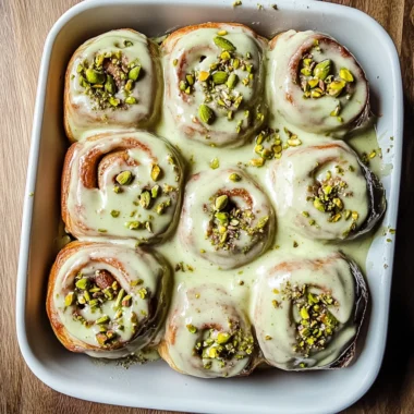 Small Batch Pistachio Cream Cinnamon Rolls