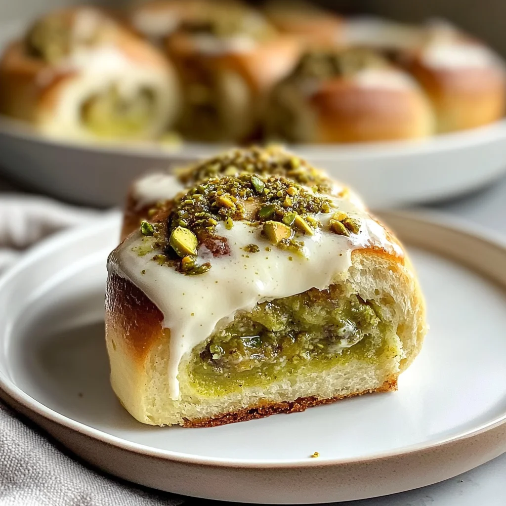 Small Batch Pistachio Cream Cinnamon Rolls