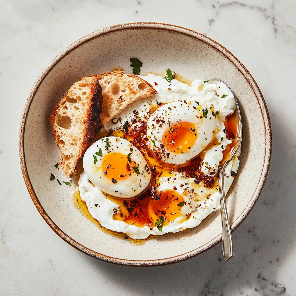 Turkish Eggs With Yogurt
