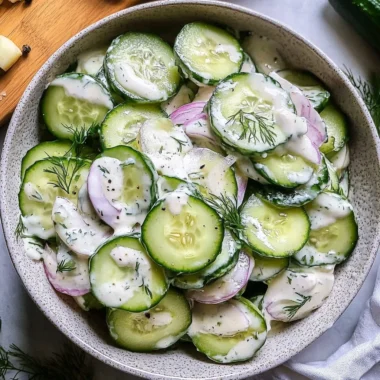 creamy cucumber salad with mayonnaise