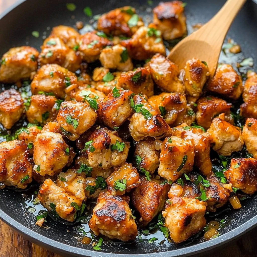 garlic butter chicken bites