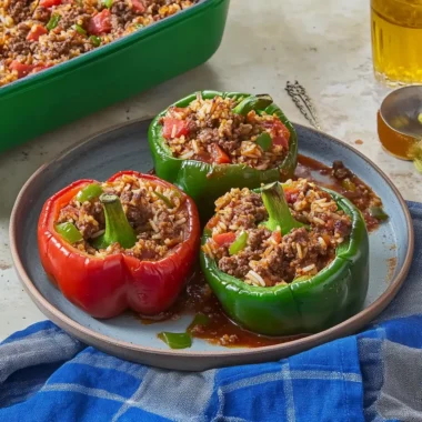 stuffed peppers with rice and beef