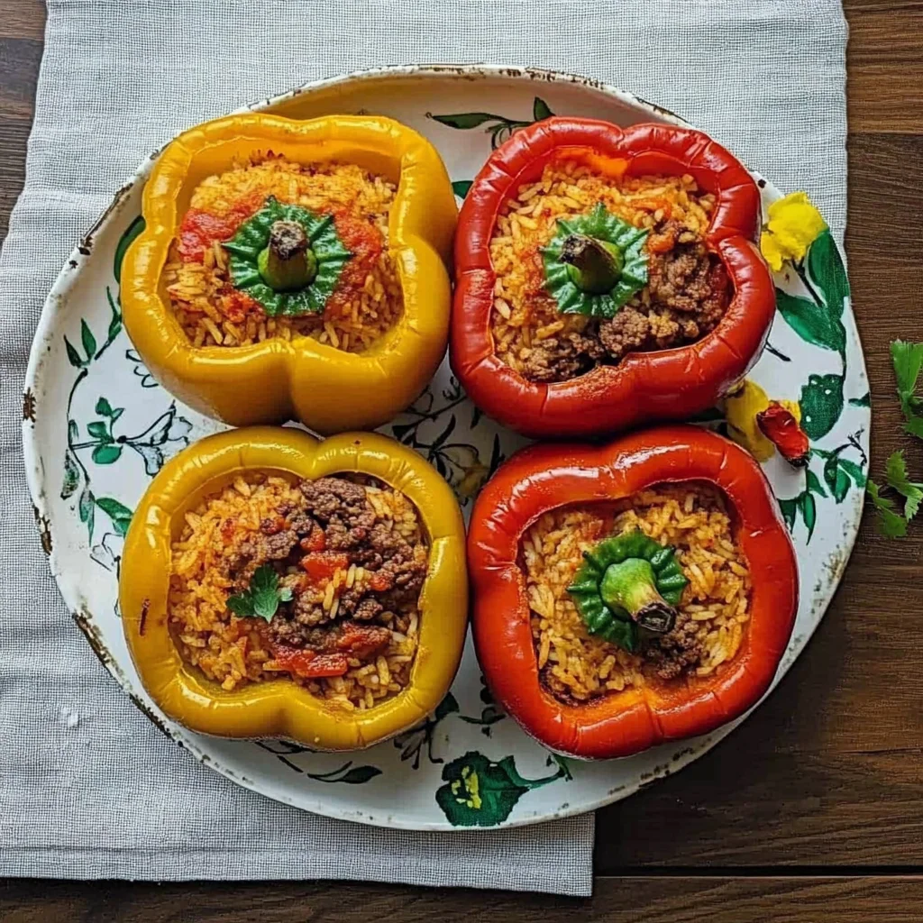 stuffed peppers with rice and beef